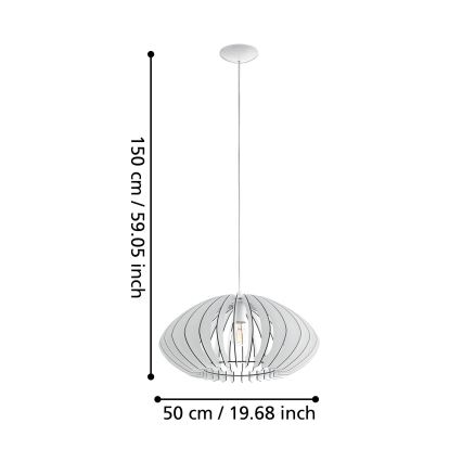 Eglo 95254 - Lustr COSSANO 2 1xE27/60W/230V