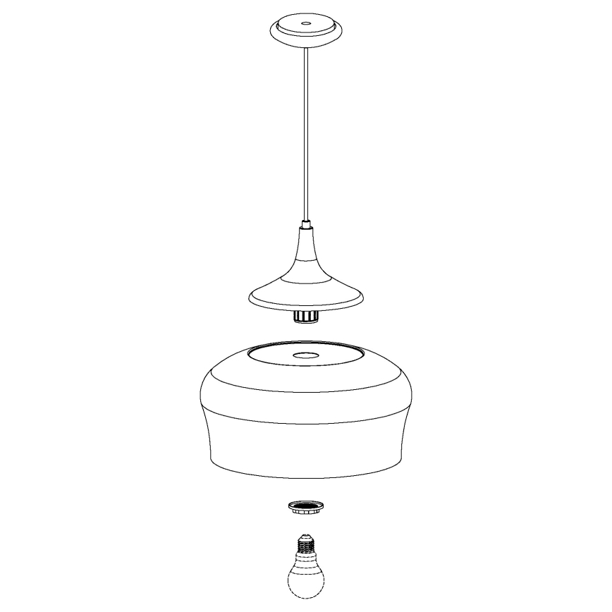 Eglo - Lustr 1xE27/60W/230V