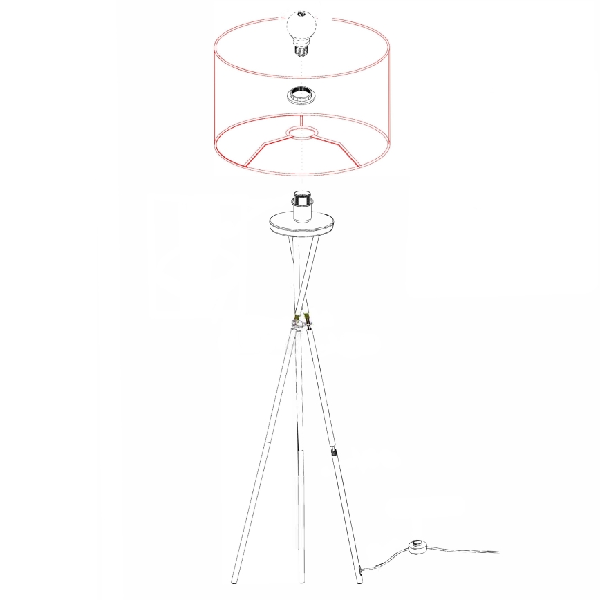 Eglo - Stojací lampa 1xE27/60W/230V