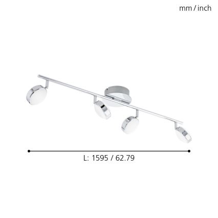 Eglo 95632 - LED Bodové svítidlo SALTO 4xLED/5,4W/230V