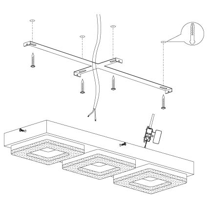 Eglo - LED Stropní svítidlo 3xLED/4W/230V