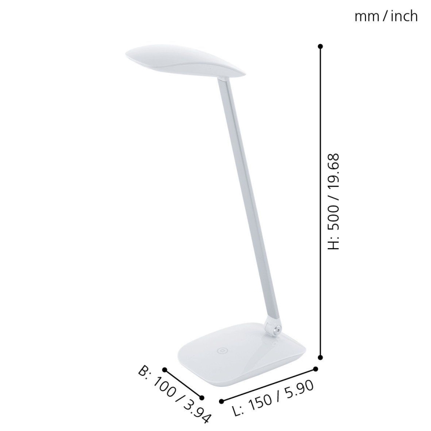 Eglo - LED Stmívatelná stolní lampa 1xLED/4,5W/12V/230V