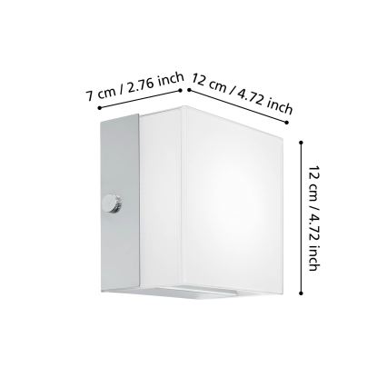 Eglo 95747 - LED Nástěnné svítidlo ALEA 2 LED/3,7W/230V