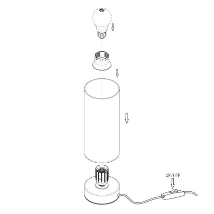 Eglo 95776 - Stolní lampa DAMASCO 1 1xE27/60W/230V