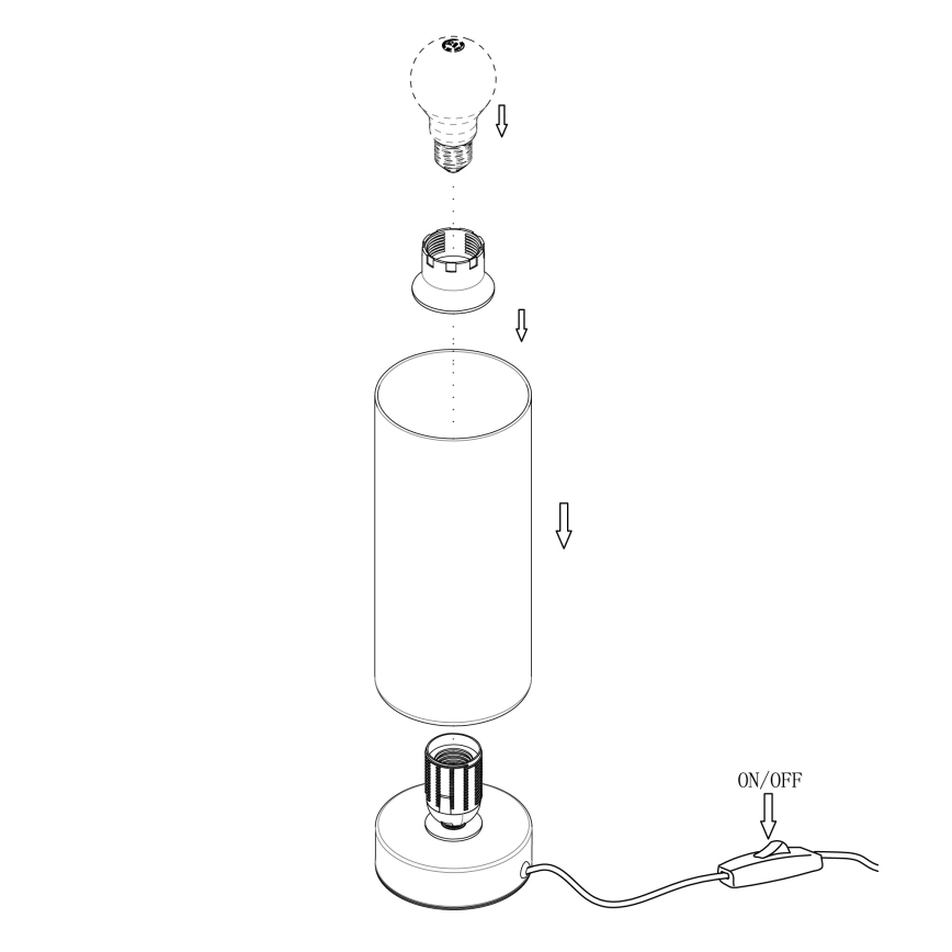 Eglo - Stolní lampa 1xE27/60W/230V