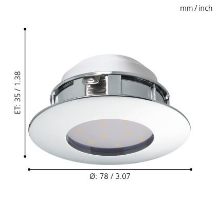 Eglo - LED podhledové svítidlo 1xLED/4,9W/230V