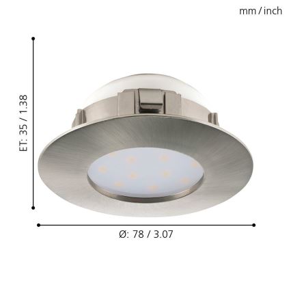 Eglo - LED podhledové svítidlo LED/4,9W/230V
