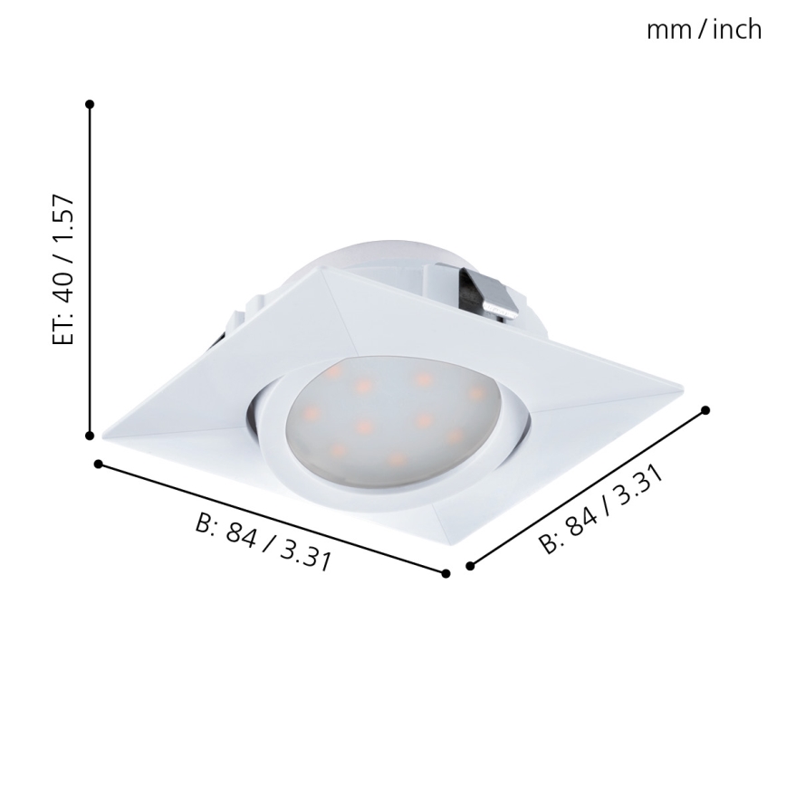 Eglo - SADA 3x LED podhledové svítidlo PINEDA 1xLED/4,9W/230V