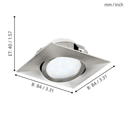 Eglo - SADA 3x LED podhledové svítidlo PINEDA LED/4,9W/230V