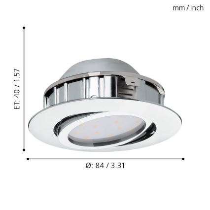 Eglo 95855- LED podhledové svítidlo PINEDA LED/5,5W/230V