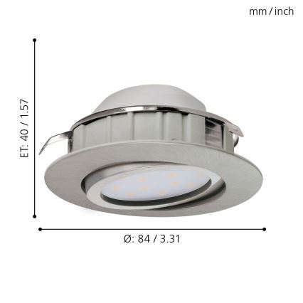 Eglo 95856 - LED podhledové svítidlo PINEDA 1xLED/6W/230V