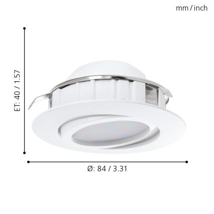Eglo - SADA 3x LED Stmívatelné podhledové svítidlo PINEDA LED/5,5W/230V