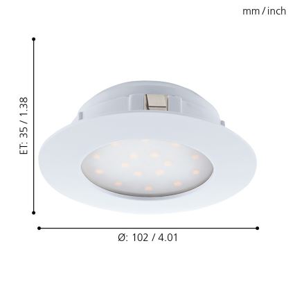 Eglo - LED podhledové svítidlo LED/11W/230V