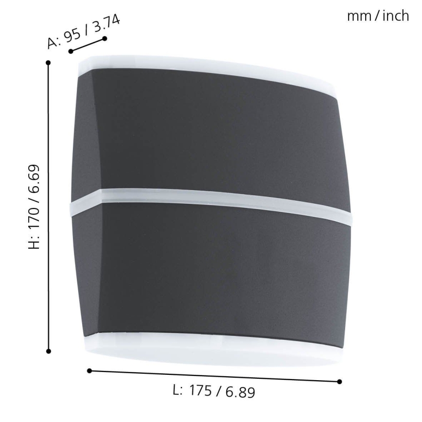 Eglo - LED Venkovní nástěnné svítidlo 2xLED/6W IP44