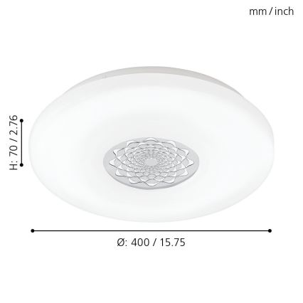 Eglo - LED stropní svítidlo LED/24W/230V