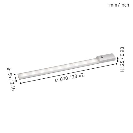 Eglo - LED podlinkové senzorové svítidlo LED/8,1W/230V