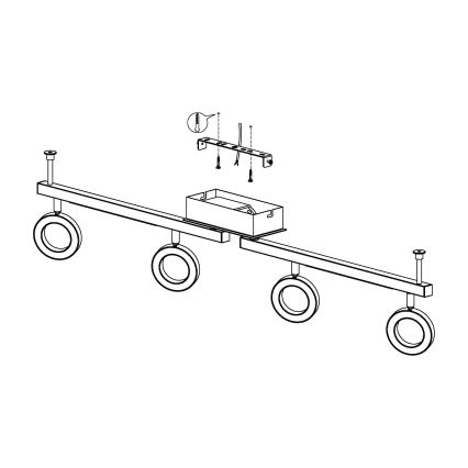 Eglo 96182 - Bodové svítidlo CARDILLIO 1 4xLED/3,2W + 2xLED/3,3/230V