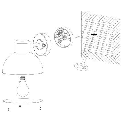 Eglo 96207 - Venkovní nástěnné svítidlo ENTRIMO 1xE27/60W IP44