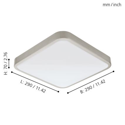 Eglo 96231 - LED Koupelnové stropní svítidlo MANILVA LED/16W/230V IP44