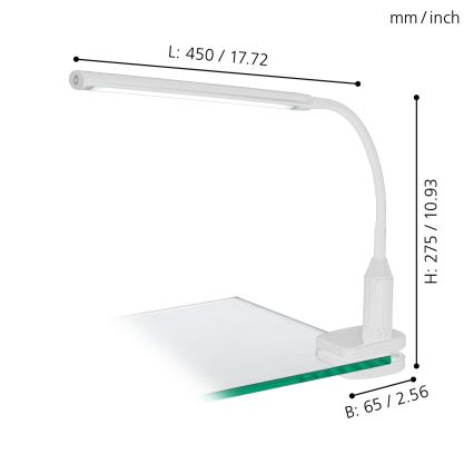 Eglo 96434 - LED Stmívatelná lampa s klipem LAROA LED/4,5W/230V