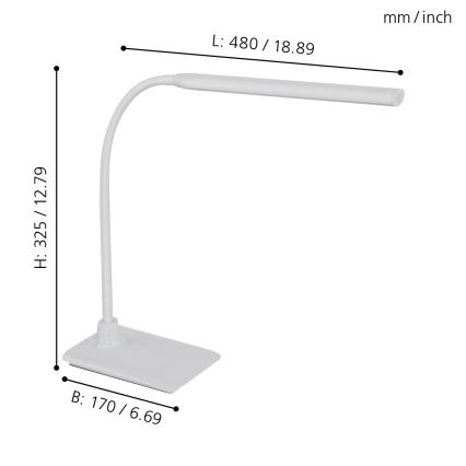 Eglo - LED Stmívatelná stolní lampa LED/3,5W/230V