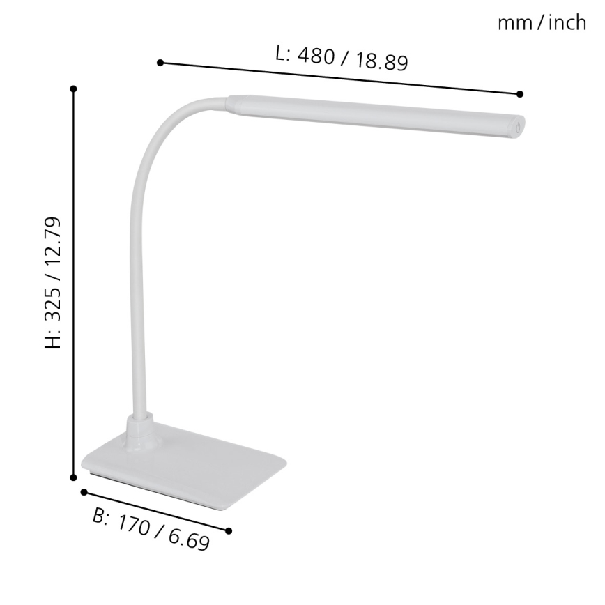 Eglo - LED Stmívatelná stolní lampa LED/3,5W/230V