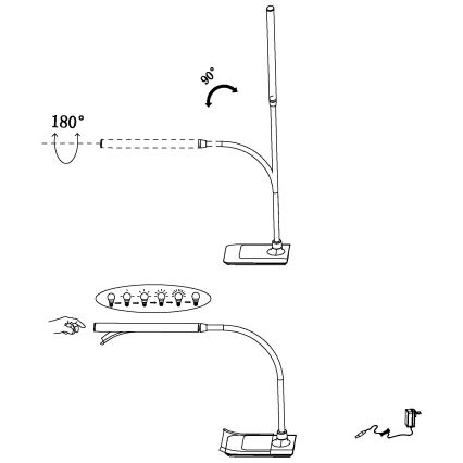 Eglo 96435 - LED Stmívatelná stolní lampa LAROA LED/3,5W/230V