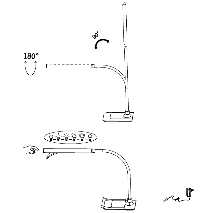 Eglo - LED Stmívatelná stolní lampa LED/3,5W/230V