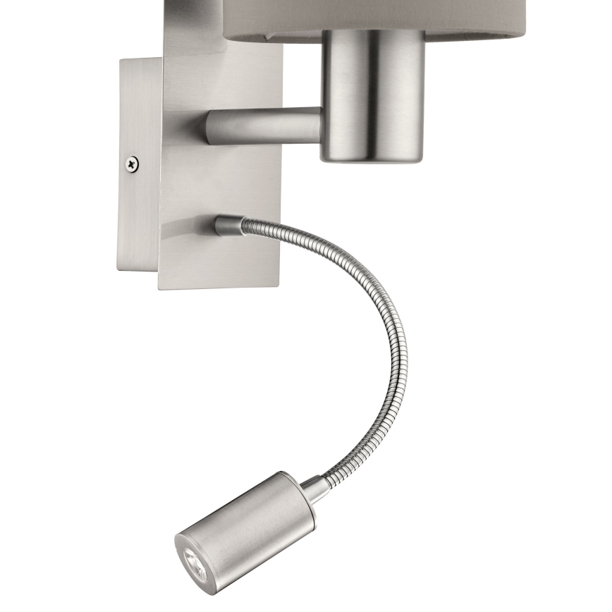 Eglo - LED Flexibilní svítidlo 1xE27/40W+LED/3,8W taupe