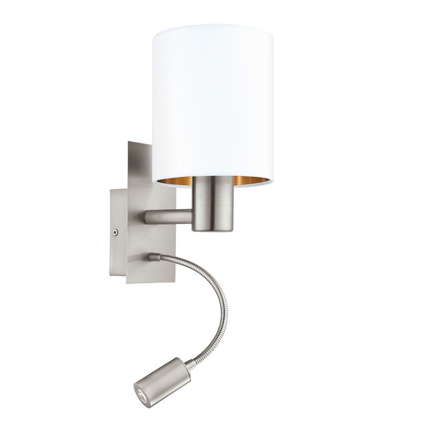 Eglo - LED Flexibilní svítidlo 1xE27/40W+LED/3,8W bílá