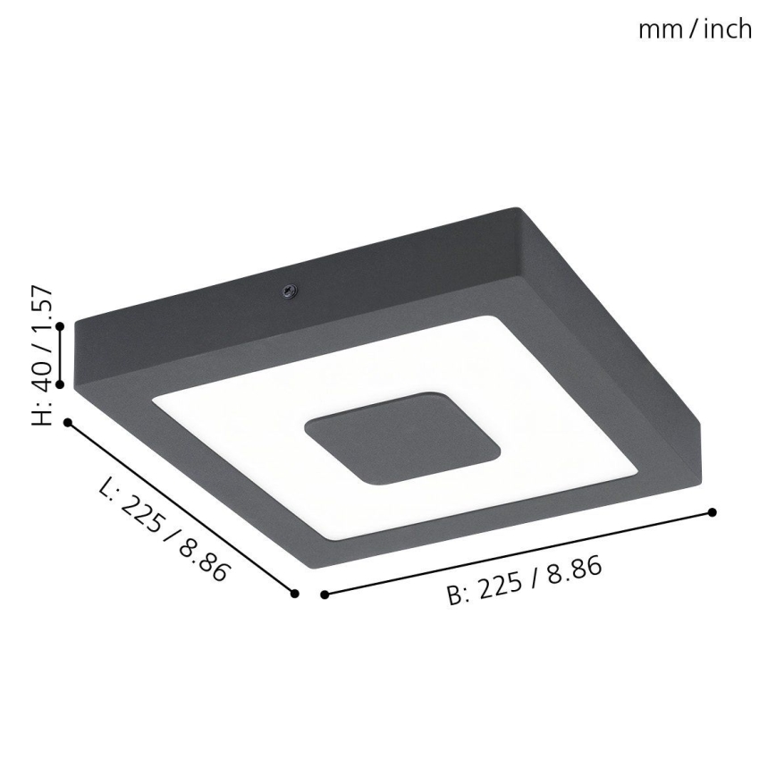Eglo - LED Venkovní stropní svítidlo LED/16,5W/230V IP44
