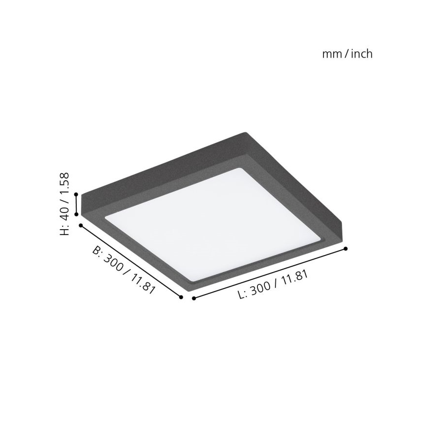 Eglo - LED Venkovní stropní svítidlo LED/22W IP44