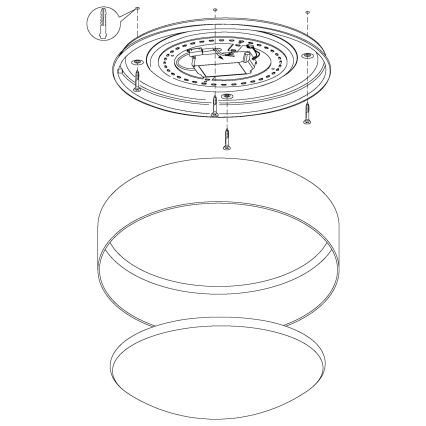 Eglo - LED Stmívatelné stropní svítidlo 1xLED/18W/230V béžová