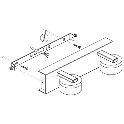 Eglo - LED Stmívatelné koupelnové nástěnné svítidlo 2xLED/7,2W/ IP44