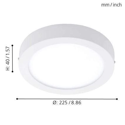 Eglo - LED RGBW Stmívatelné stropní svítidlo FUEVA-C LED/15,6W/230V Bluetooth