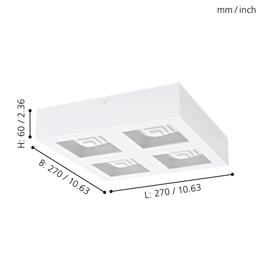 Eglo - LED Stropní svítidlo 4xLED/6,3W/230V