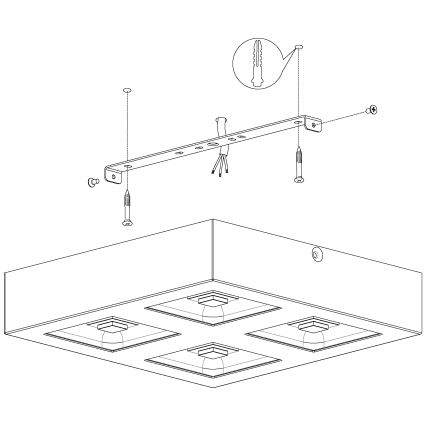 Eglo 96794 - LED Stropní svítidlo FERREROS 4xLED/6,3W/230V