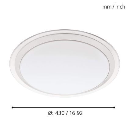 Eglo - LED RGBW Stmívatelné stropní svítidlo COMPETA-C LED/17W/230V