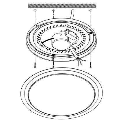 Eglo - LED RGBW Stmívatelné stropní svítidlo COMPETA-C LED/17W/230V