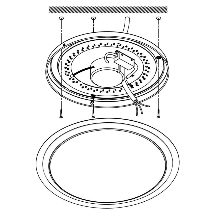 Eglo - LED RGBW Stmívatelné stropní svítidlo COMPETA-C LED/17W/230V