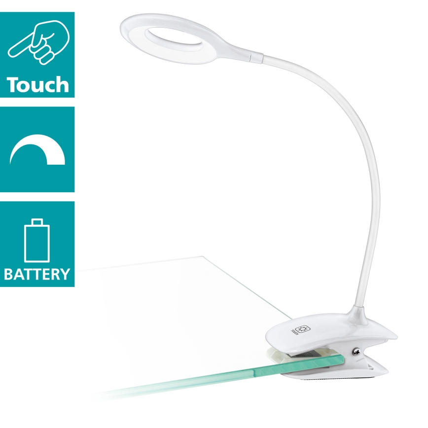 Eglo - LED Stmívatelná lampa s klipem 1xLED/3W/230V 500 mAh bílá