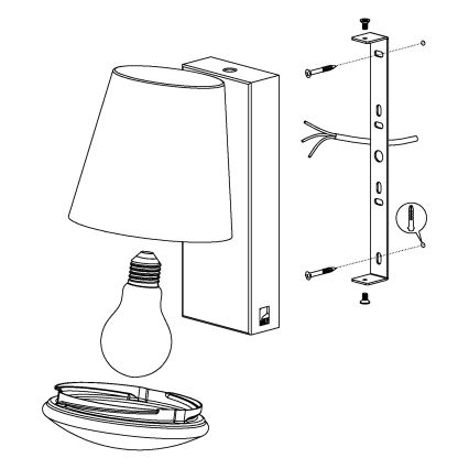 Eglo - Venkovní nástěnné svítidlo 1xE27/10W/230V IP44