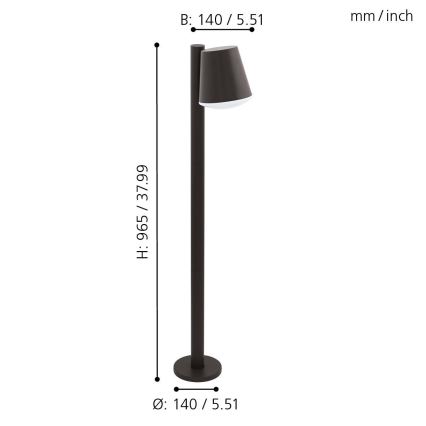 Eglo 97147 - Venkovní lampa CALDIERO 1xE27/10W/230V IP44