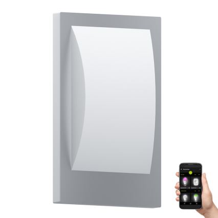Eglo - LED Stmívatelné venkovní nástěnné svítidlo 1xE27/9W/230V IP44 matný chrom