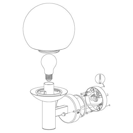 Eglo - LED Stmívatelné venkovní nástěnné svítidlo NISIA-C 1xE27/9W/230V IP44