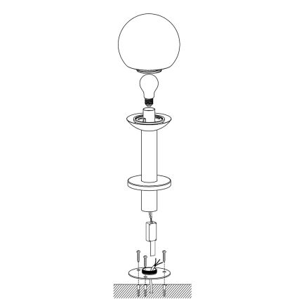 Eglo - LED Stmívatelná venkovní lampa NISIA-C 1xE27/9W/230V 525 mm IP44