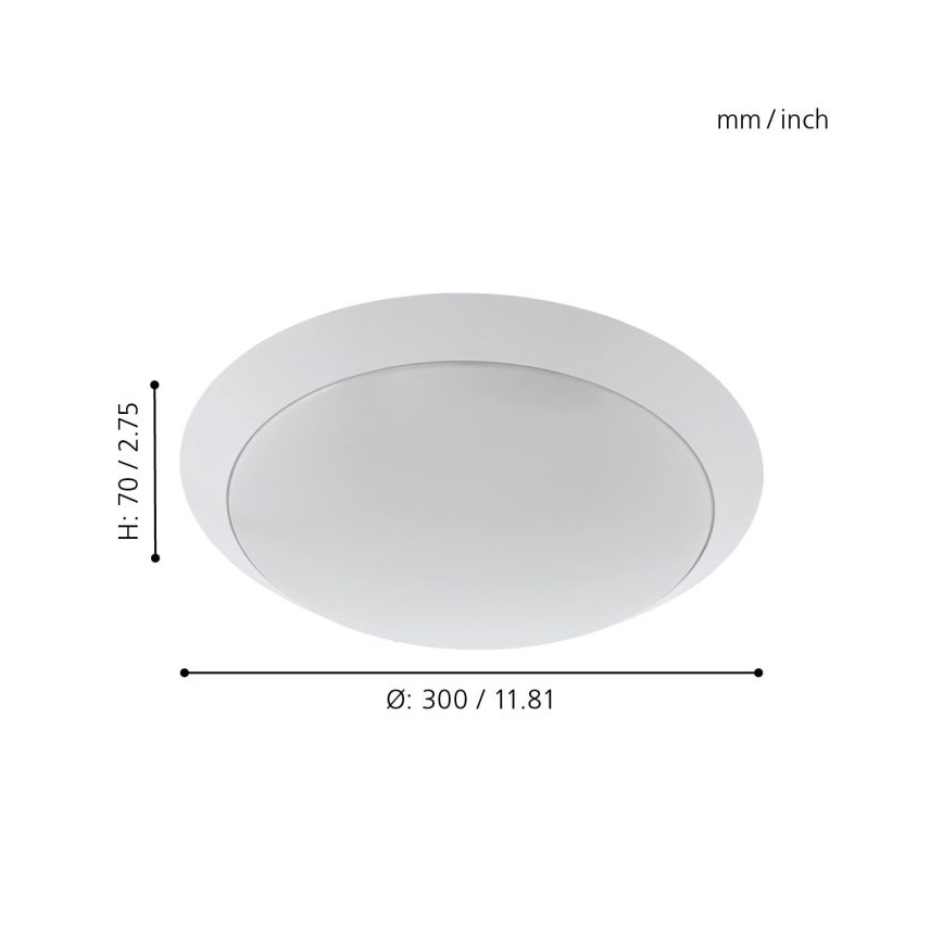 Eglo - LED Koupelnové stropní svítidlo LED/11W/230V bílá IP44