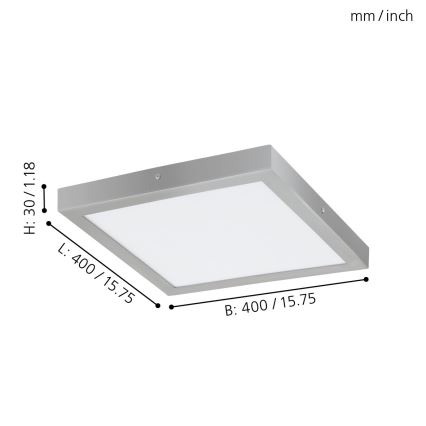 Eglo 97269 - LED Stropní svítidlo FUEVA 1 1xLED/25W/230V 4000K