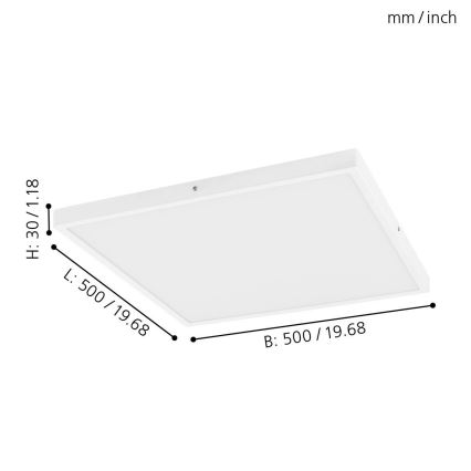 Eglo - LED Stmívatelné stropní svítidlo 1xLED/25W/230V