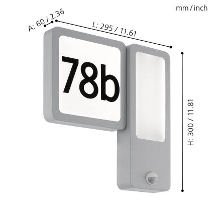 Eglo - LED Venkovní nástěnné svítidlo 2xLED/2,7W + LED/3,6W/230V IP44